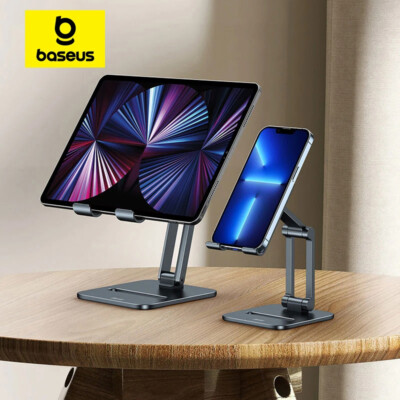 Baseus Phone Holder Stand Aluminum Alloy Cellphone Tablet Stand For iPhone iPad