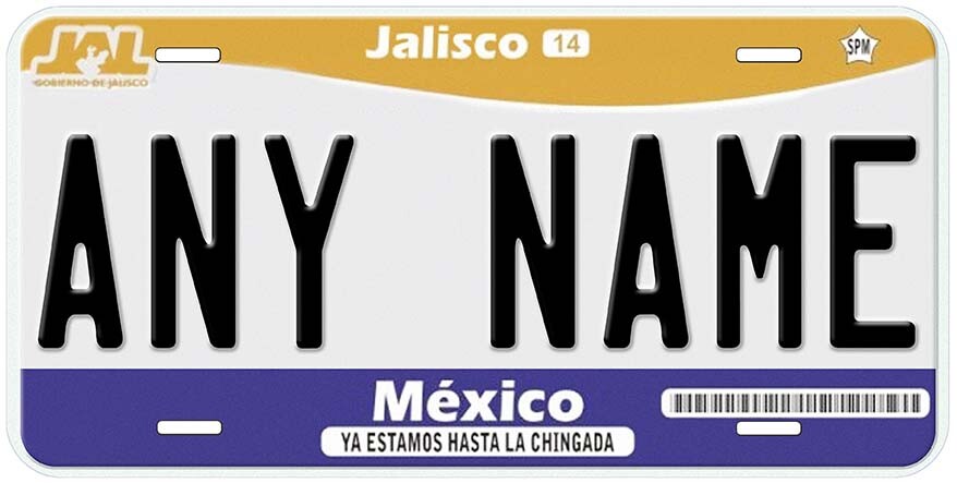 Jalisco México License Personalized Plate Tag for Auto Bike ATV Keychain Fridge Jalisco México License Personalized Plate Tag for Auto Bike ATV Keychain Fridge