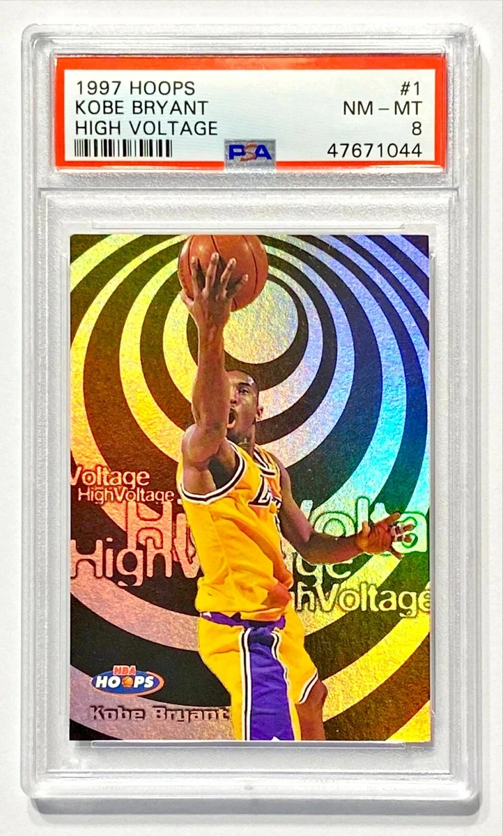 1997-98 SkyBox NBA Hoops KOBE BRYANT #1 High Voltage Insert PSA 8 NM-MT!