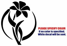 Lily Girly Flower Graphic Die Cut decal sticker Car Truck Boat Window Bumper 7"