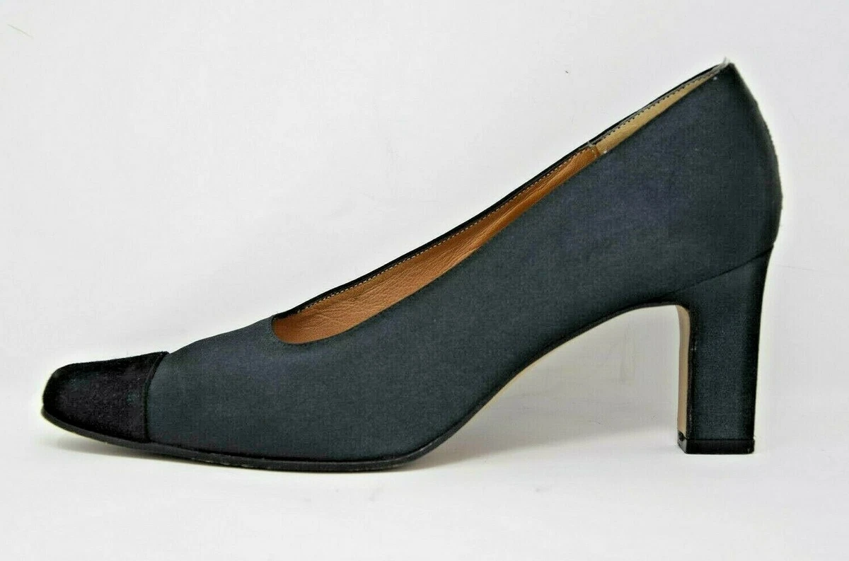 Escarpins Parallele Cuir Et Velours Prune - Taille 38,5 - Très Bon état Occasion