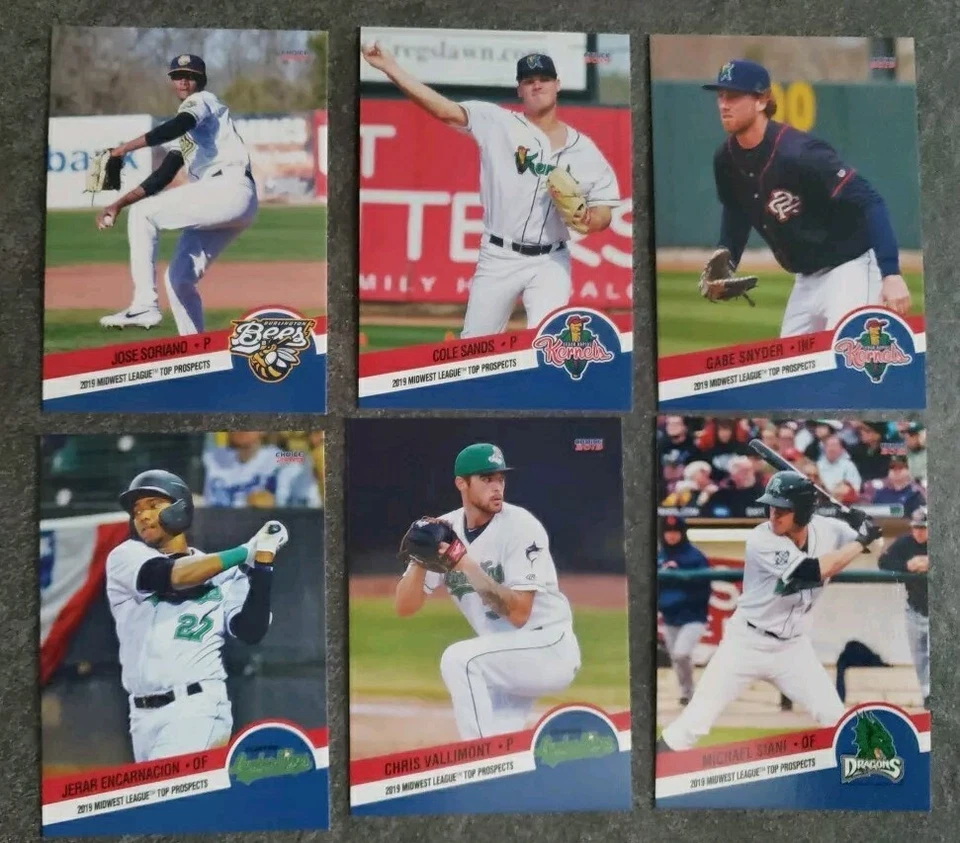 2019 Midwest League Top Prospects SINGLE CARDS from set - CHOOSE YOUR PLAYER - Image 3 of 4