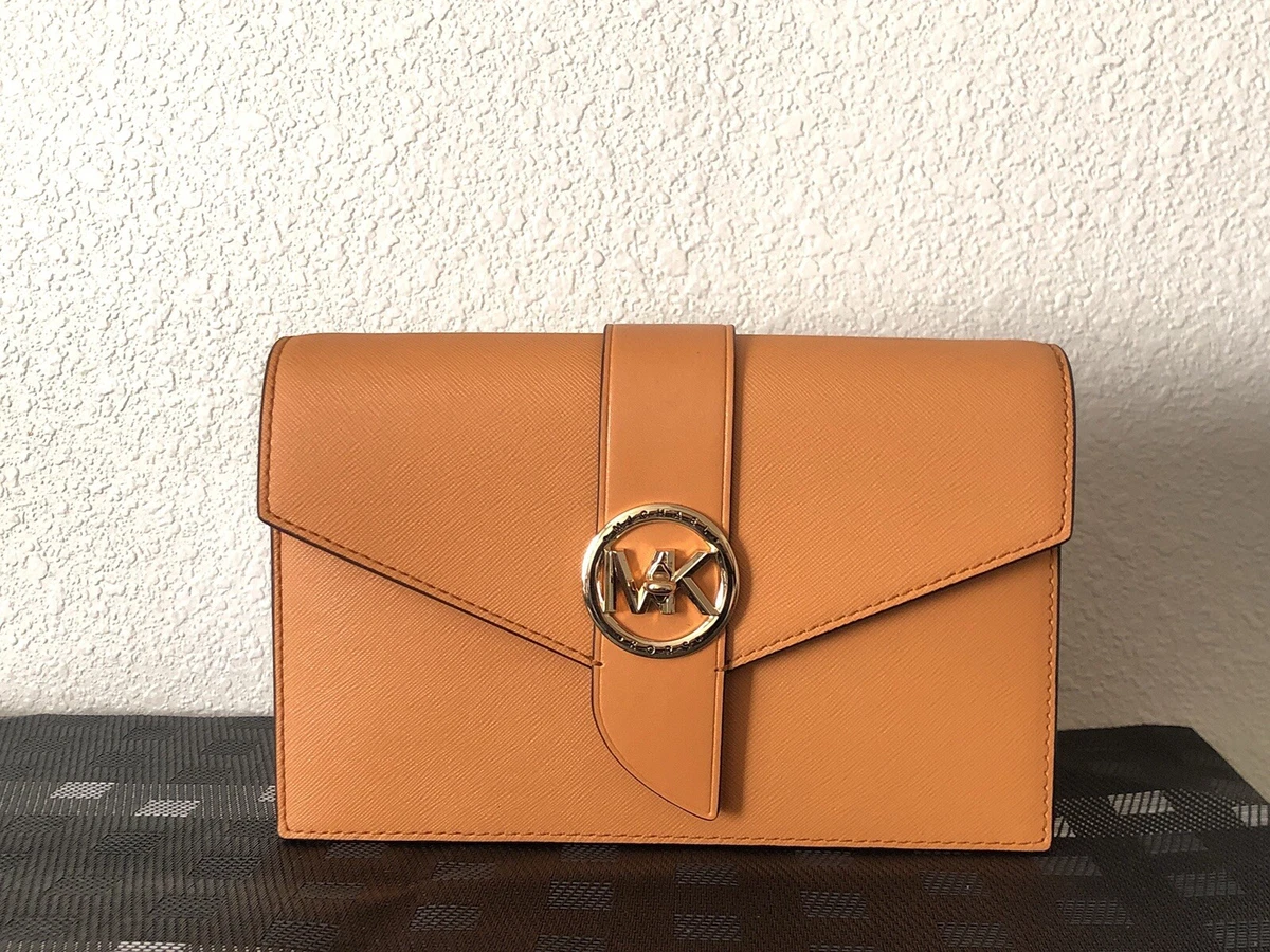 NWT MICHAEL MICHAEL KORS Medium Logo Convertible Crossbody Bag Brown