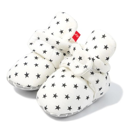 Newborn Crib Shoes Cotton Soft Sole Stars Print First Walkers Baby Booties - Picture 13 of 13