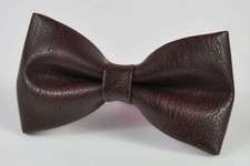 Dark Brown Faux Leather Bow tie Bowtie for Men / Youth / Boy Kids / Baby Toddler