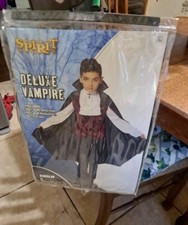Spirit Halloween Deluxe Vampire Costume Child s Large 12-14
