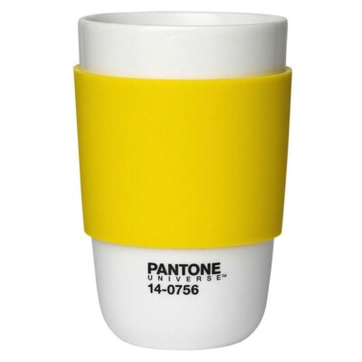 Pantone Universe Classic Melamine Silicone Coffee Cup Mug Yellow 14-0756