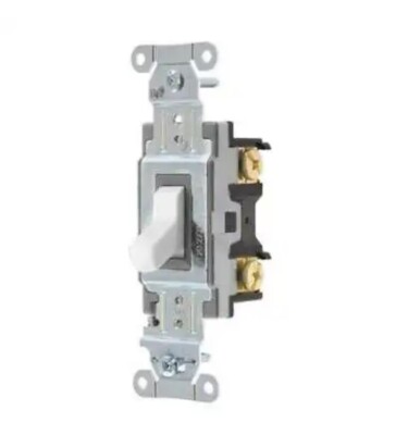 Zoro Select Csb120bw Wall Switch,20A,White,Toggle,1 To 2 Hp