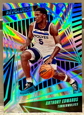 JERSEY NUMBER MATCH! 2023-24 Panini Revolutions Anthony Edwards 5/75!! WOLVES!