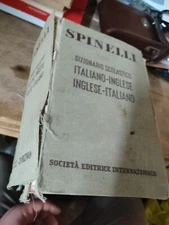 Spinelli dizionario scolastico italiano inglese s.e.i. Torino 1941 interno ottim