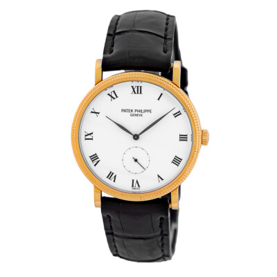 PATEK PHILIPPE 18K Yellow Gold 33mm Calatrava # 3919 Box Lifetime Warranty MINTY