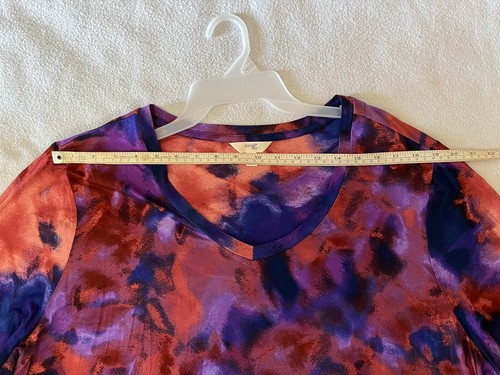 Women’s Terra & Sky Long Sleeve Swing Dress Sunset Plume Size 4X - 第 4/6 張圖片