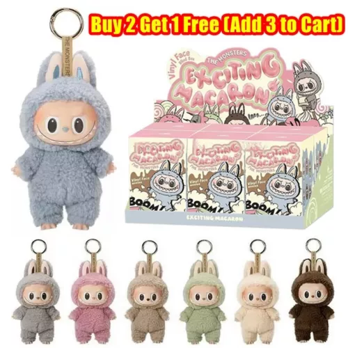 POP MART LABUBU The Monsters Macaron Plush Doll Toy Keychain Gifts AU - Picture 1 of 36