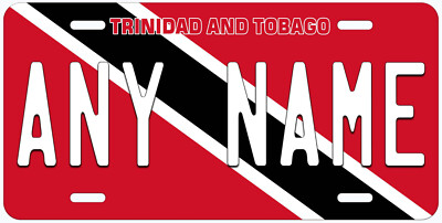 Trinidad And Tobago Flag Any Name Personalized Novelty Car License Plate