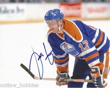 Edmonton Oilers Jari Kurri Signed Autographed 8x10 Photo COA D