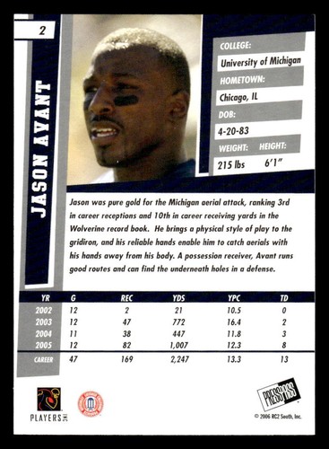 2006 Press Pass SE Football Rookies Complete Your Set #1-40 You Pick! - Picture 3 of 31