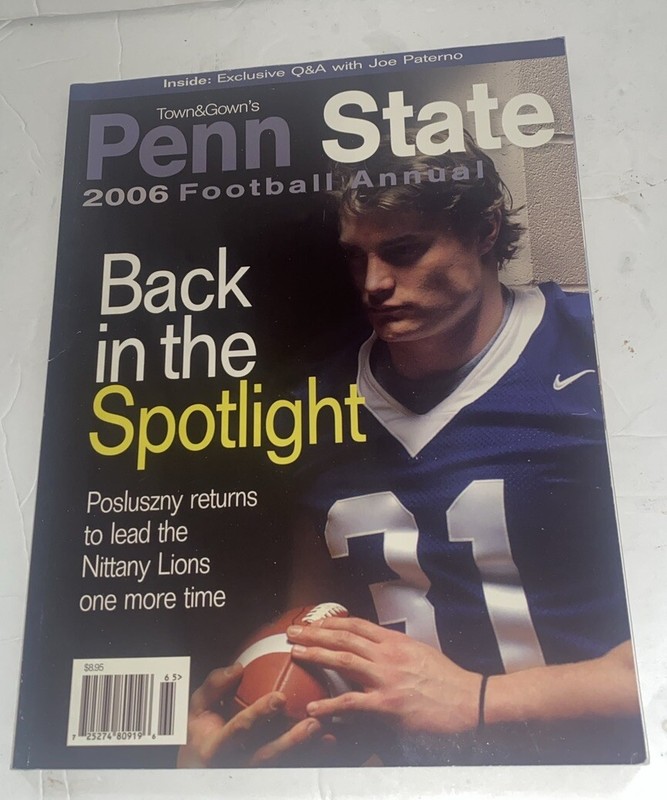 PENN STATE - 2006 Football Annual - Town & Gown - Paul Posluszny Cover