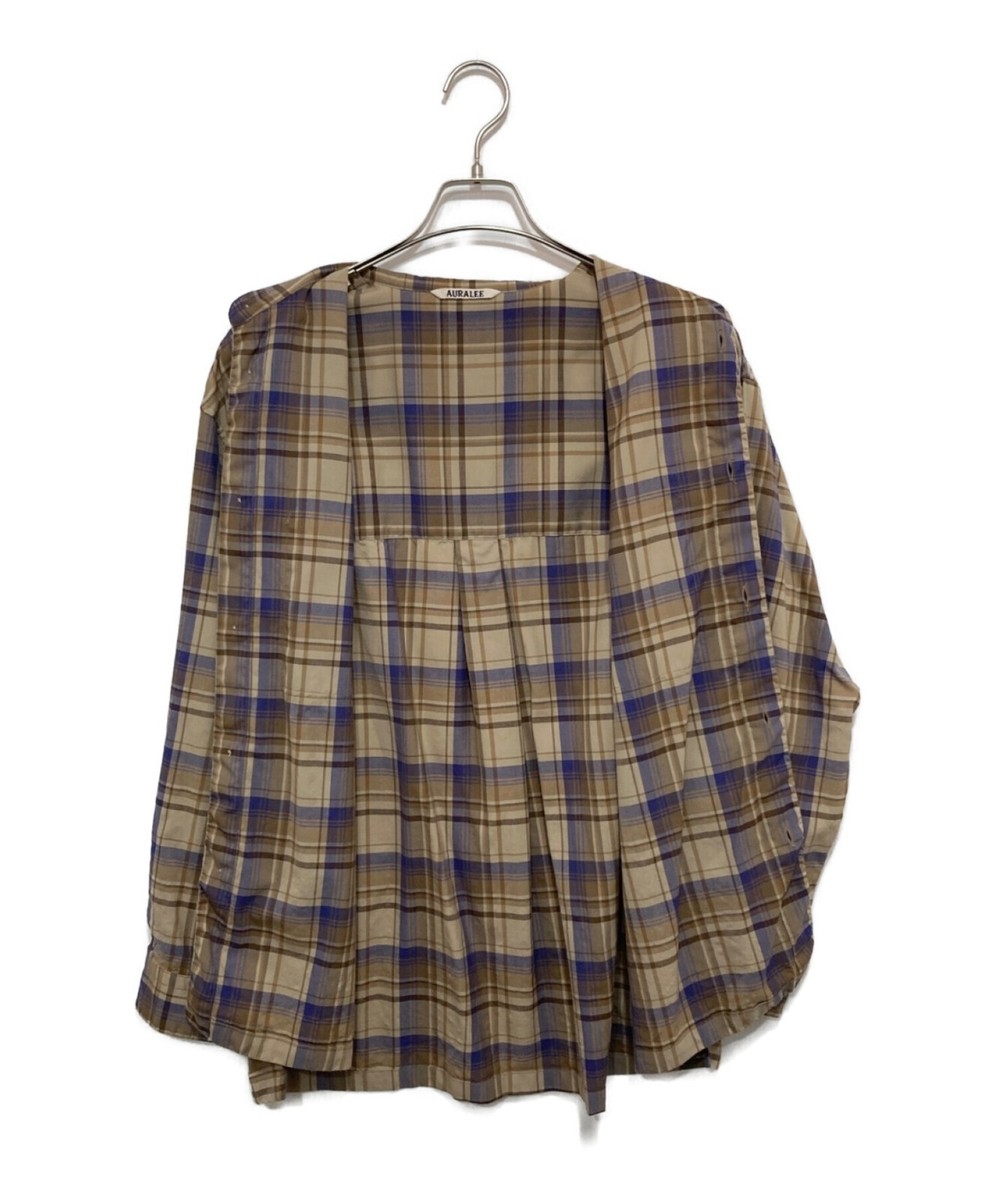 AURALEE SUPER LIGHT WOOL CHECK SHIRTS long sleeve shirt AURALEE SUPER LIGHT WOOL CHECK SHIRTS long sleeve shirt