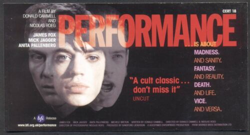 Modern FILM POSTER Postcard: PERFORMANCE (Mick Jagger, Anita Pallenberg). - 第 1/2 張圖片