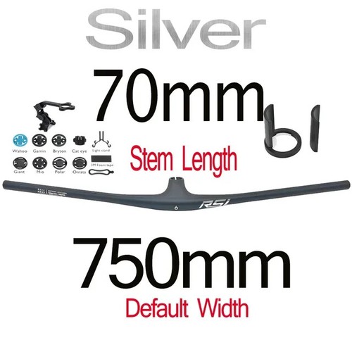 -13 Degree Integrated Handlebar for Mountain Bike Carbon Fiber Flat Handlebar - Picture 8 of 32