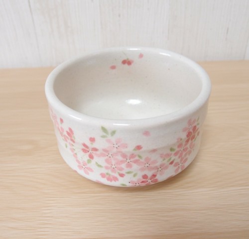 Tazza da tè fiori di ciliegio Sakura MINO YAKI WARE Yunomi Chawan Matcha ciotola Giappone - Foto 10 di 12