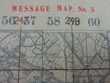 WW1 (1918) British MESSAGE Map "VAZZOLA" (ENGLISH & ITALIAN) - B.E.F. - ITALY