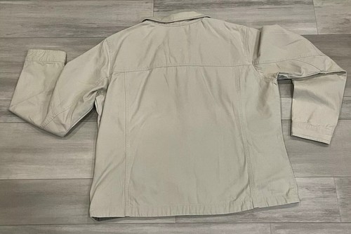 Columbia Cotton Jacket Women's Extra Lg Beige Canvas Full Zip Front & Pockets - Picture 2 of 3