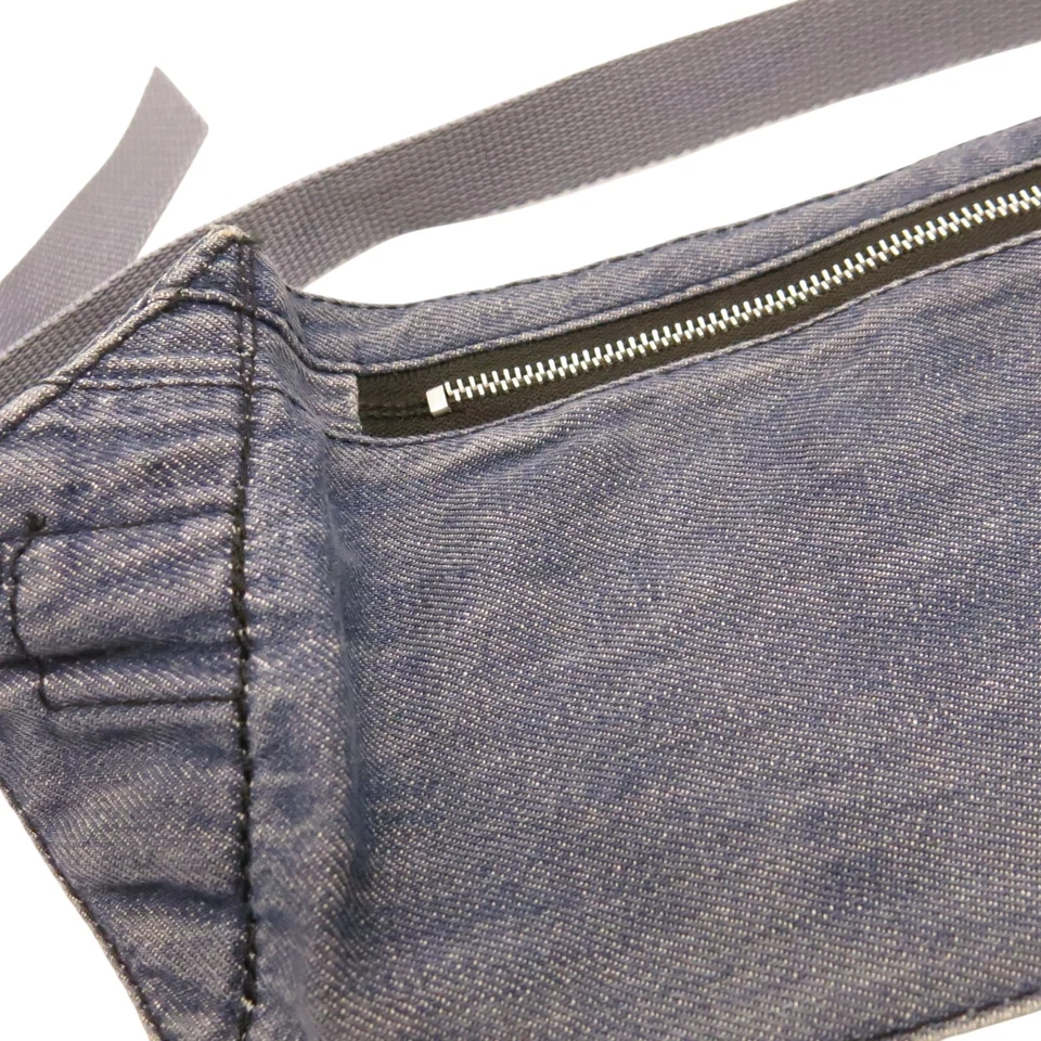 VINTAGE DENIM MONEY POUCH BELT BUMBAG FESTIVAL MARKET STALL 46" LONG - Image 4 of 4