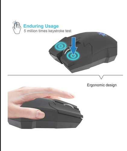 JINMING Black Wireless Mouse 🖱️ with Nano Receiver 🔌 - Sleek & Efficient - 第 4/7 張圖片