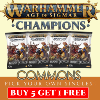 Warhammer Champions (Welle 1) Einzelkarten Commons (Kaufen Sie 5 erhalten Sie 1 kostenlos!)