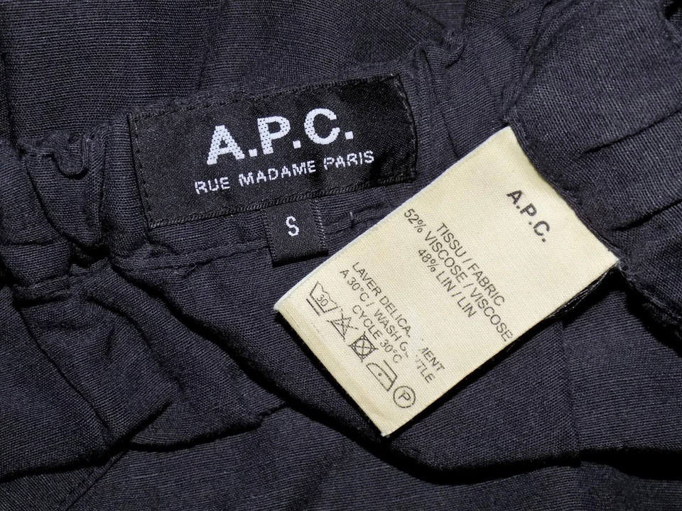 Rock A. P. C. Aus Viskose Und Leinen Dunkelblau Mit Taschen GRÖSSE S Oder 36/38 - Bild 3 von 4