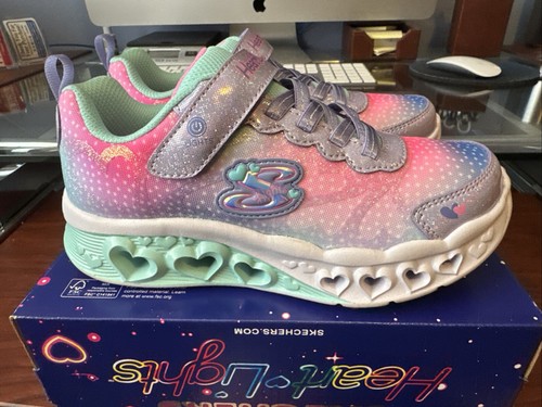 Skechers Girls S-Lights Flutter Heart Lights - Simply love Shoes (302315L-LVMT) - Picture 4 of 16