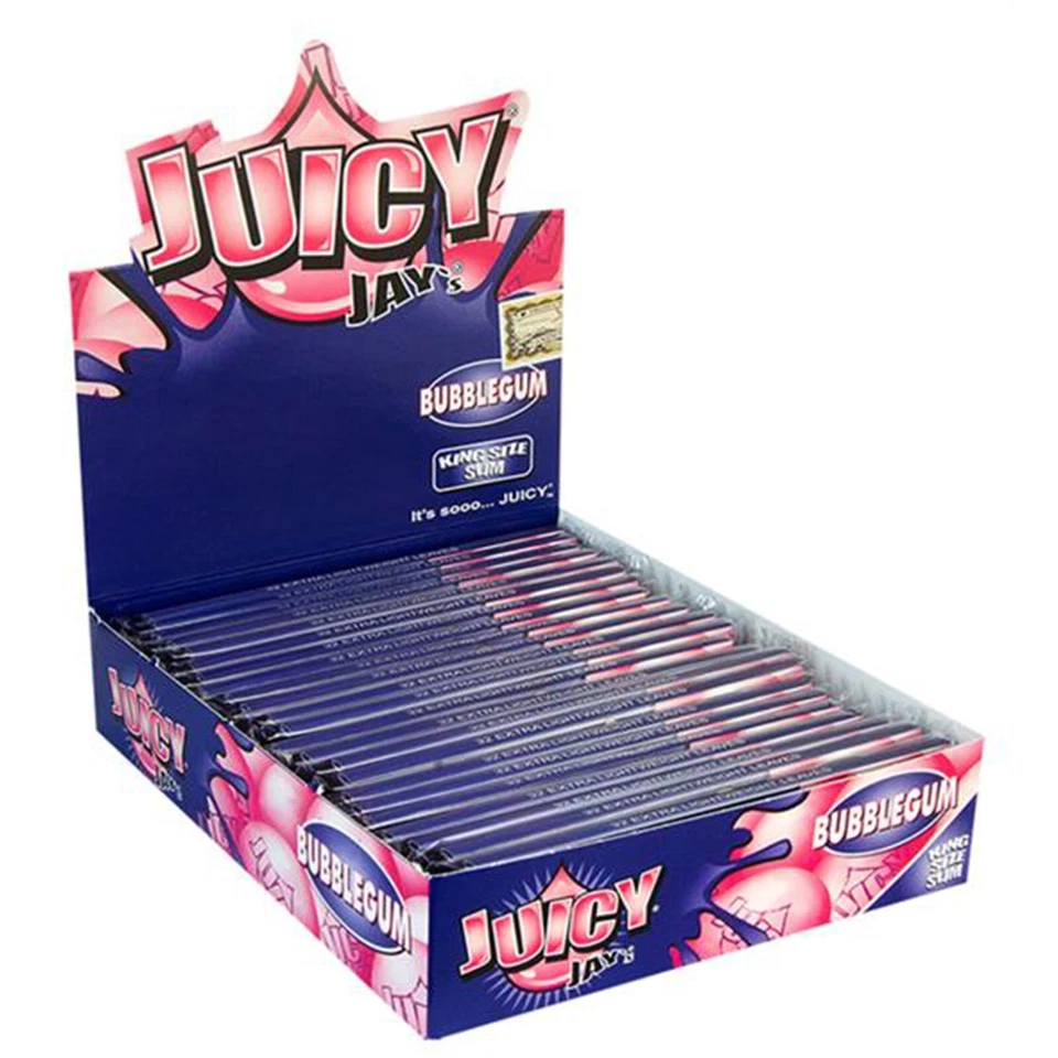 Juicy Jays Bubblegum King Size Slim Longpapers - Blättchen mit Aroma Kaugummi