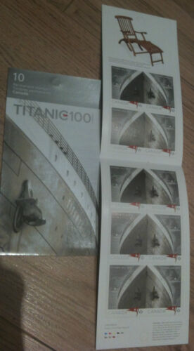 TITANIC 1x BOOKLET OF 10 STAMPS 100TH ANNIVERSARY - FREE SHIPPING WORLDWIDE - Afbeelding 1 van 2