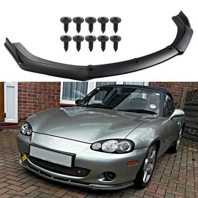 For Mazda 2 3 5 6 CX-3 CX5 Front Bumper Lip Splitter Spoiler Hellcat Matte Black