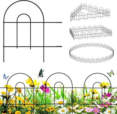 35Pack Garden Fence 18''x50FT Rustproof Metal No Dic Fence Animal Barrier for Dog