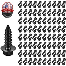 Upgraded 100 Pcs Black License Plate Mounting Screws for Car Dealers 14 x 3/4