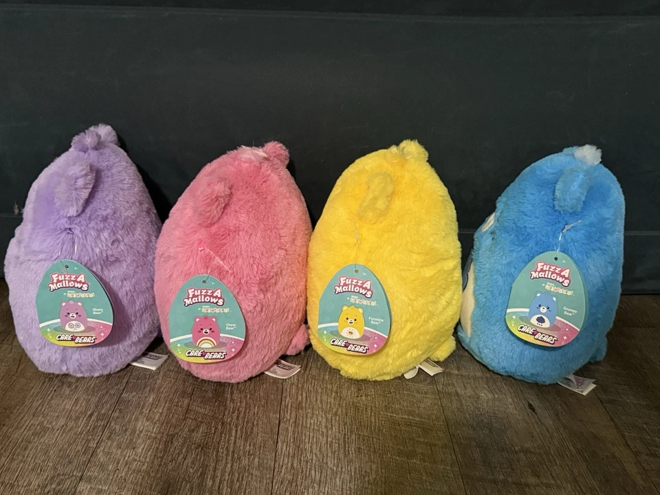 "Juego de 4 malvaviscos pelusa malvaviscos 8"" cuidado osos compartir alegría diversión gruñón" Foto 4 de 4