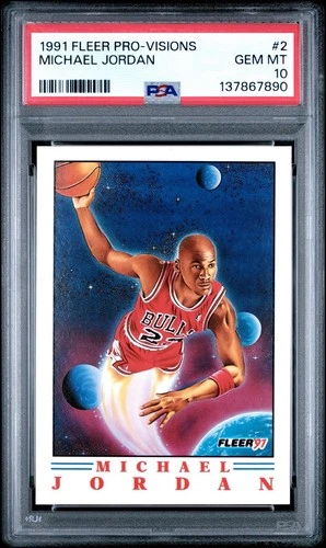 1991 FLEER PRO-VISIONS #2 MICHAEL JORDAN PSA 10