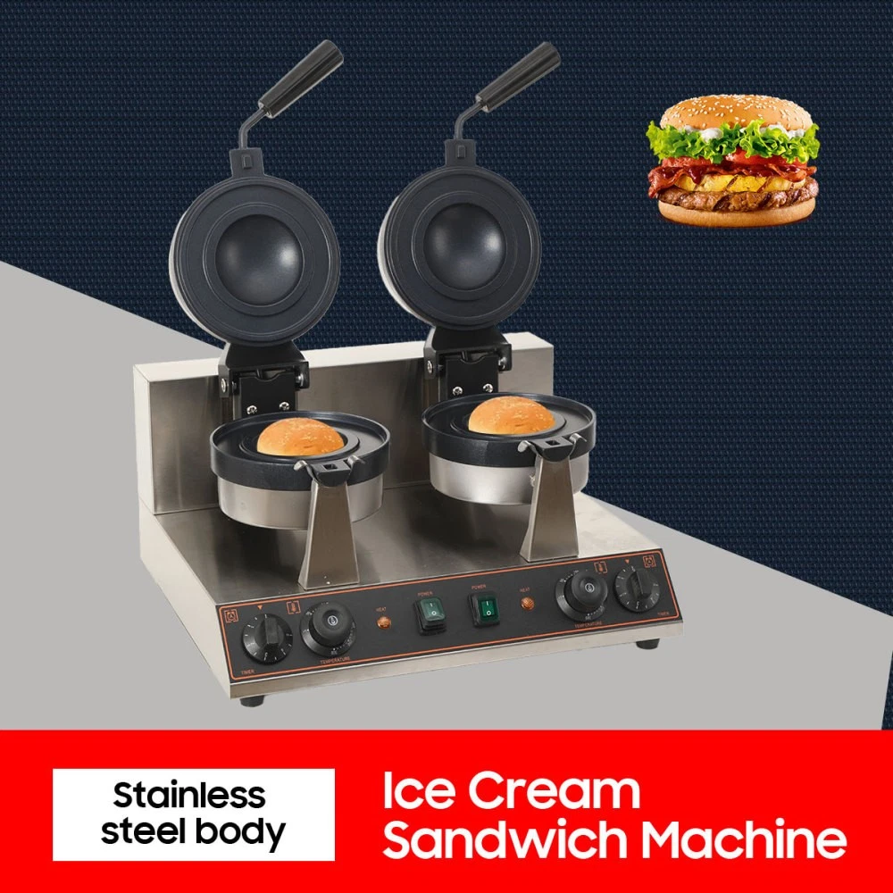 Máquina eléctrica antiadherente UFO Burger Maker máquina de gofres de hielo 1300W DE