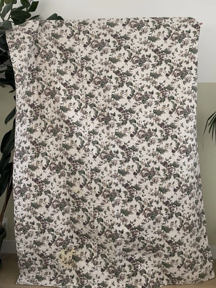 Edredón de retazos florales vintage 80x64 Cottagecore granja Shabby Chic ropa de cama Foto 2 de 4