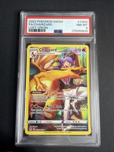 Charizard graded PSA 8 for sale on eBay
