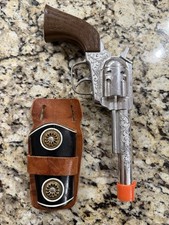 Vintage Leather Decorated Holster and Pony Boy Toy - 10 high - don t match