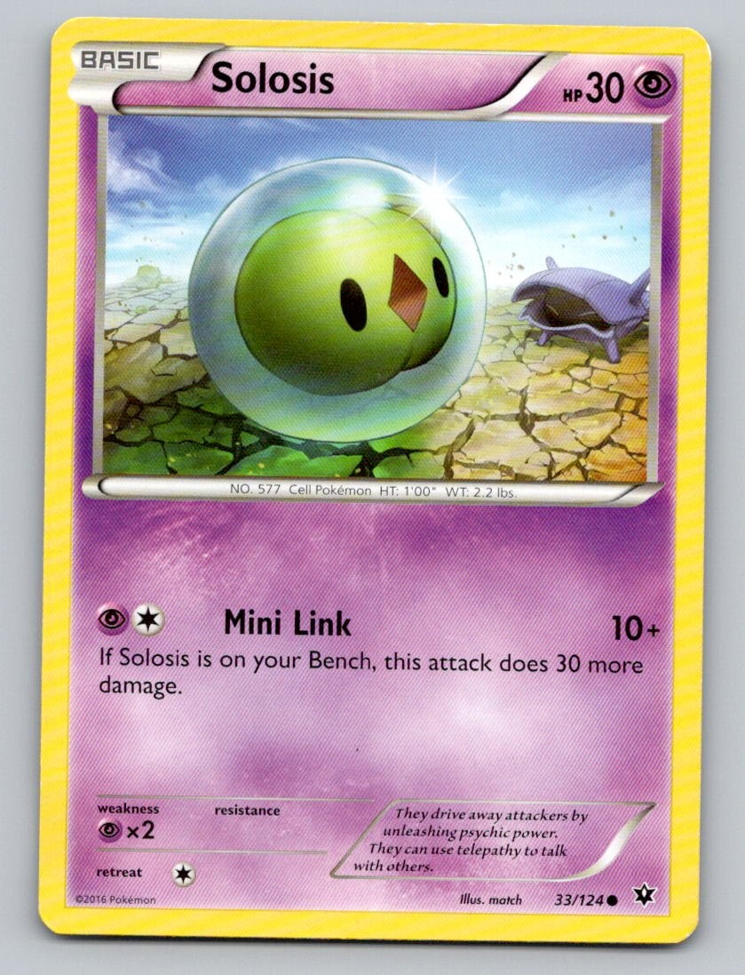 2016 POKEMON SOLOSIS FATES COLLIDE 33/124 C NM A90827 FREE S&H