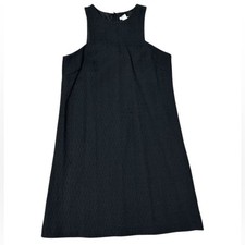 ✨ H&M Black Textured Sleeveless Sheath Dress Women’s Size 8 🖤