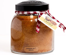- Pan de nuez de plátano - Tarro de velas perfumado de papá de 34 oz con tapa - Guardianes de la luz