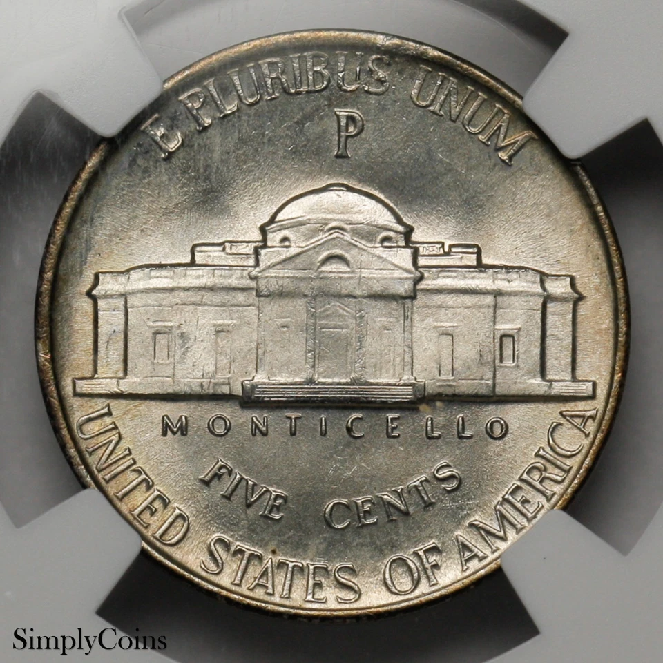 1943-P Jefferson Nickel NGC MS66 5FS FULL STEPS FS SILVER WAR - Image 4 of 4