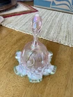 Fenton Bell: Pink/Teal  Lily of the Valley