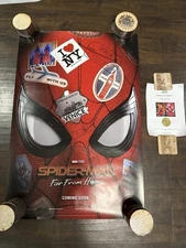Spider-Man Far From Home 27x41 Teaser Movie Poster Signed Tom Holland w/ COA MCU
