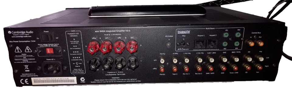 Verstärker Cambridge Azur 640 A  V 2.0 Mit Fernbedienung 2 x 120 Watt  - Bild 4 von 4
